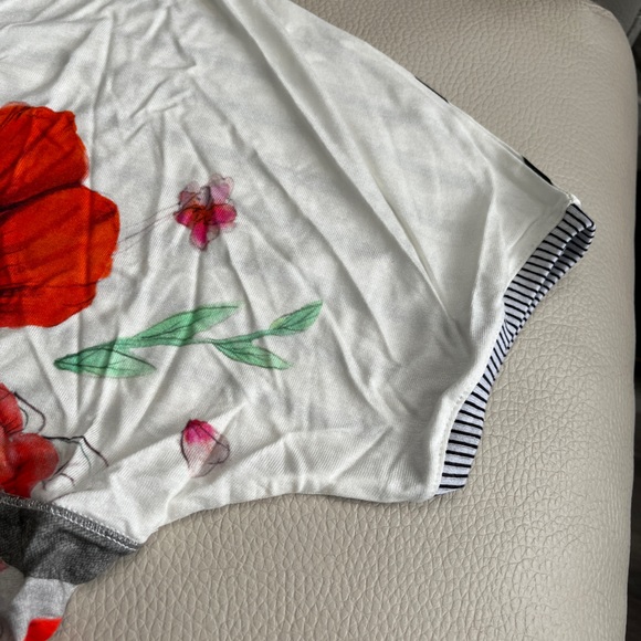 Desigual Women’s Floral Knit Short Sleeve T Shirt - Size M - Picture 8 of 11